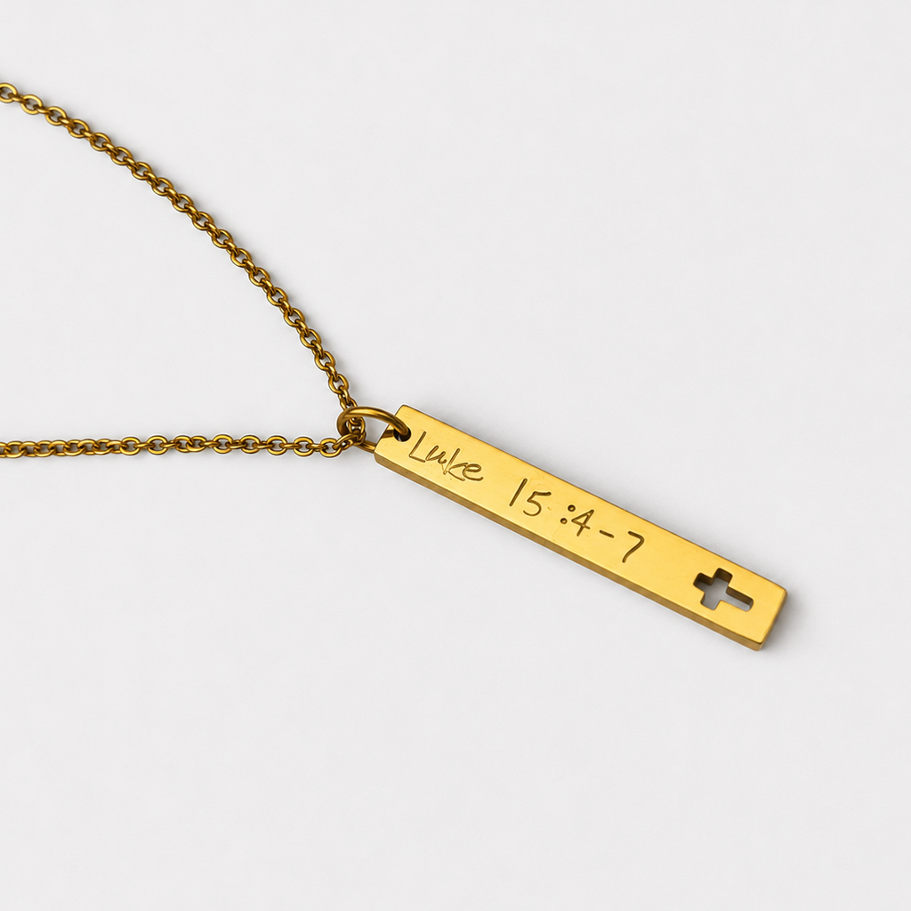 Vertical Bar Cross Necklace 13/7