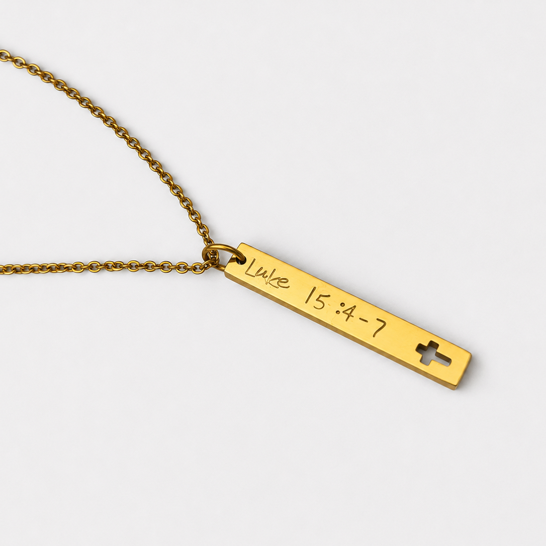 Vertical Bar Cross Necklace 13/7