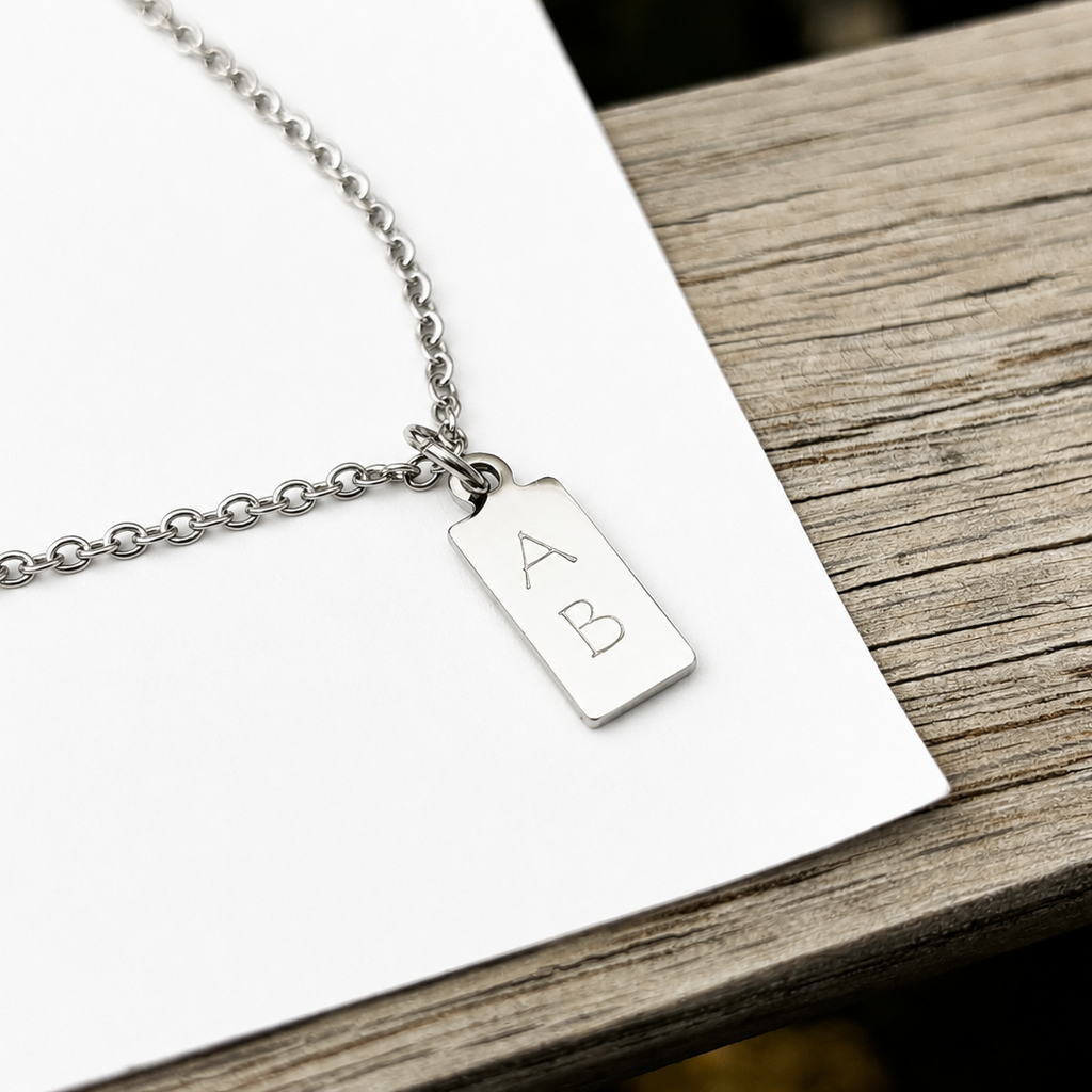 Tiny Tag Initial Necklace 4