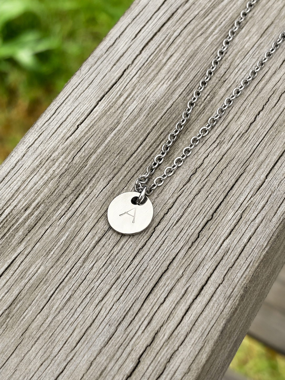 Tiny Initial Charm Necklace 2