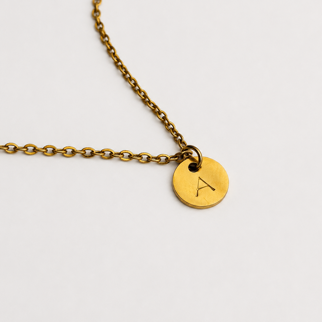 Tiny Initial Charm Necklace 2