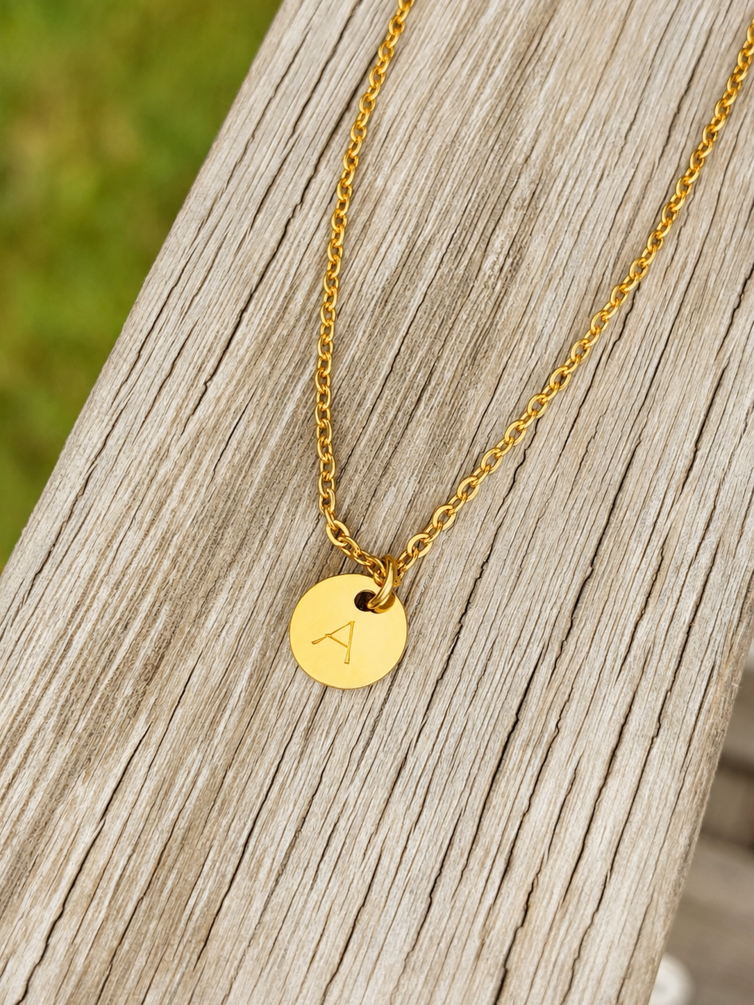 Tiny Initial Charm Necklace 2