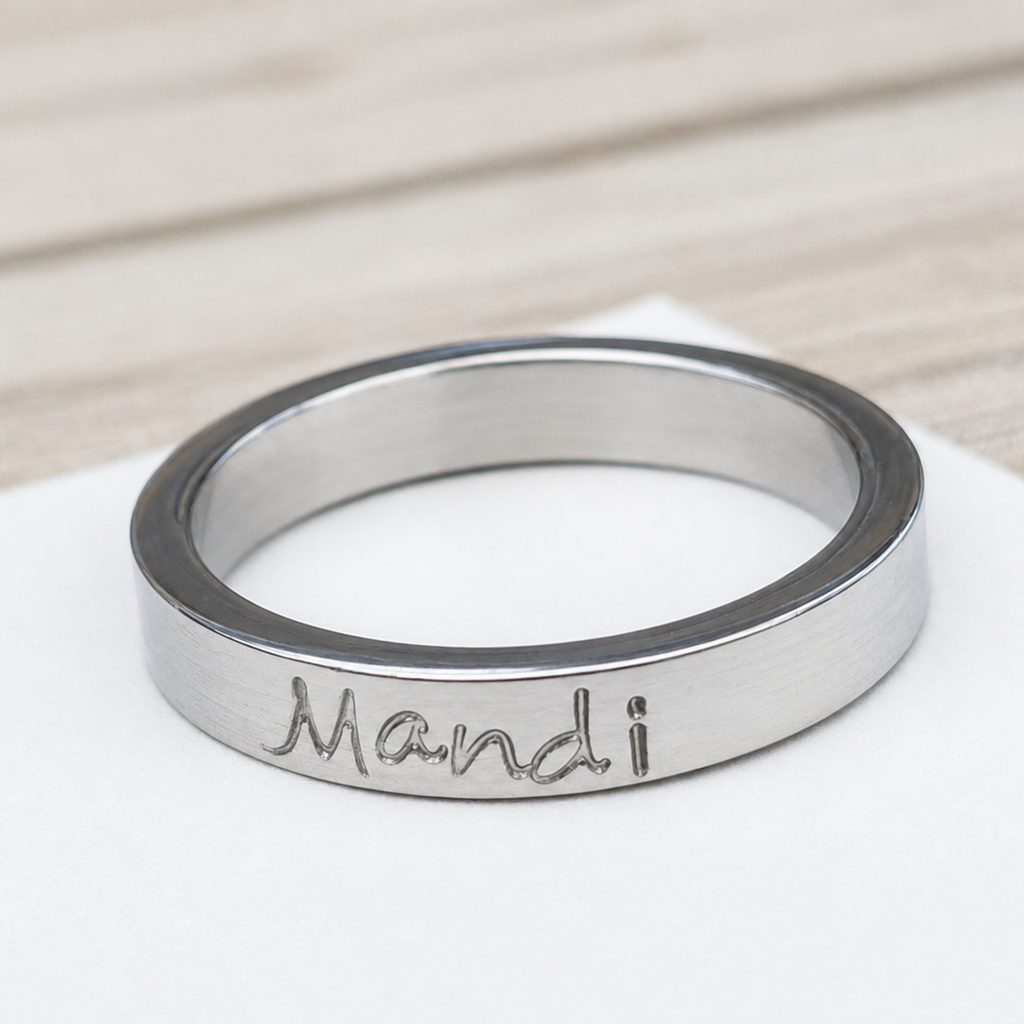 Square Edge Dainty Ring 15