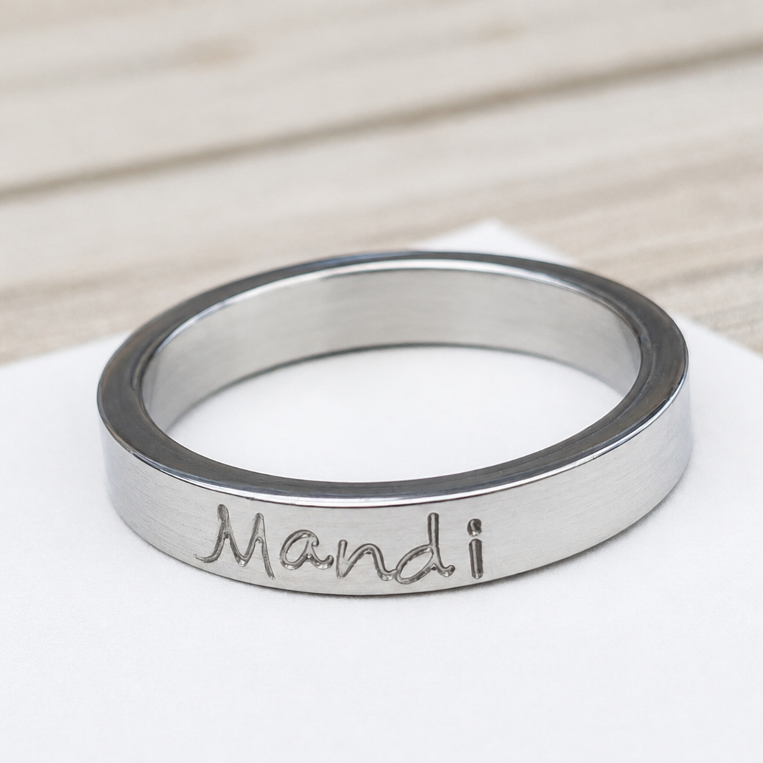 Square Edge Dainty Ring 15