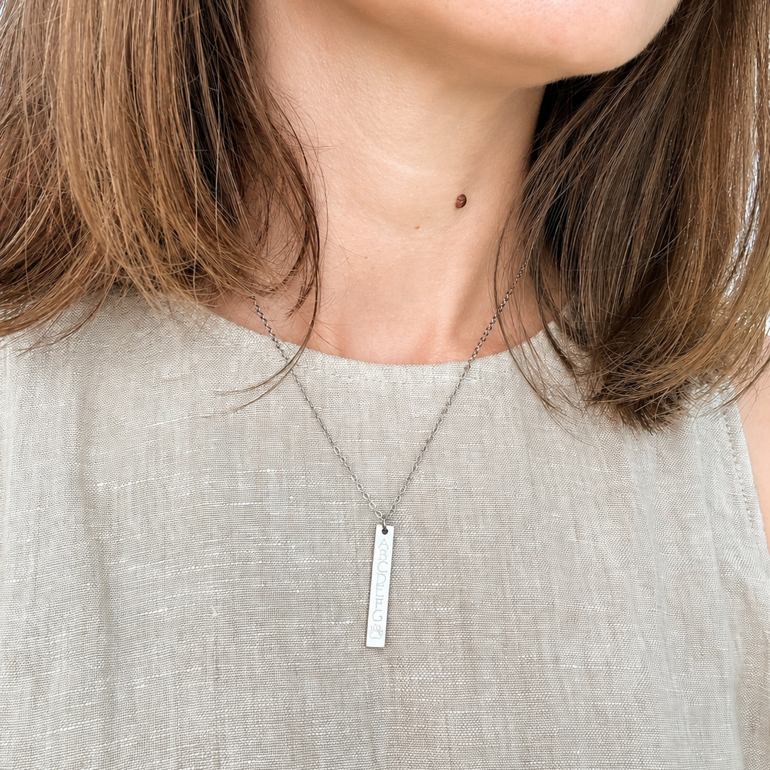 Vertical Bar Necklace 14/8